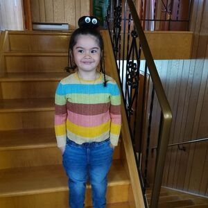 stripped glitter/shinny knit shirt